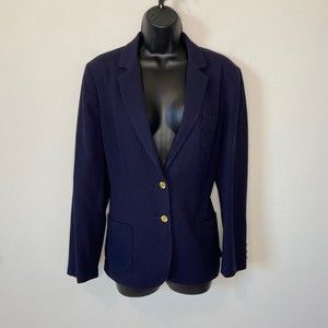 Jack Winters 1960s VTG Blue Academia Blazer with Gold Buttons Sz 10